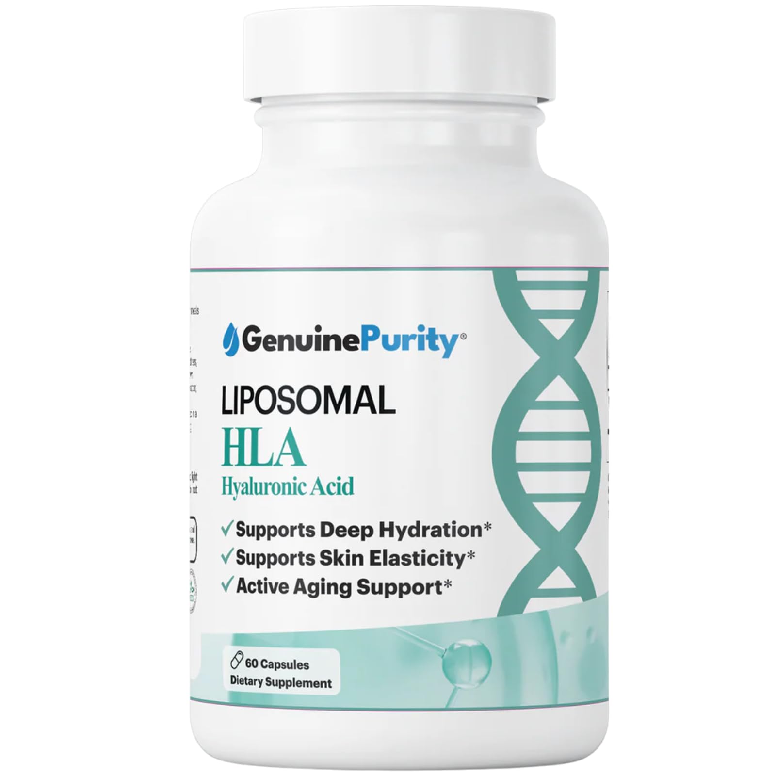 Liposomal Hyaluronic Acid Supplement - Advanced HLA 400mg for Deep Tissue Hydration, Joint Lubrication & Skin Elasticity - Premium Anti-Aging Moisture Support - 60 Vegetarian Capsules