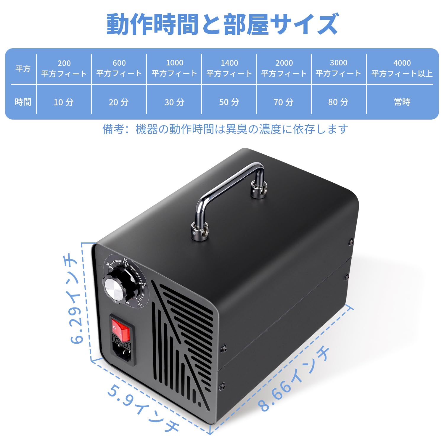 タイマー付き. 高性能の業務用オゾン脱臭殺菌装置 CL-300EZP | オゾン発生