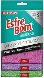 EsfreBom - Pano Alta Performance Multiuso, Com 3 Unidades, Cores - Rosa/Roxo/Verde, Bettanin