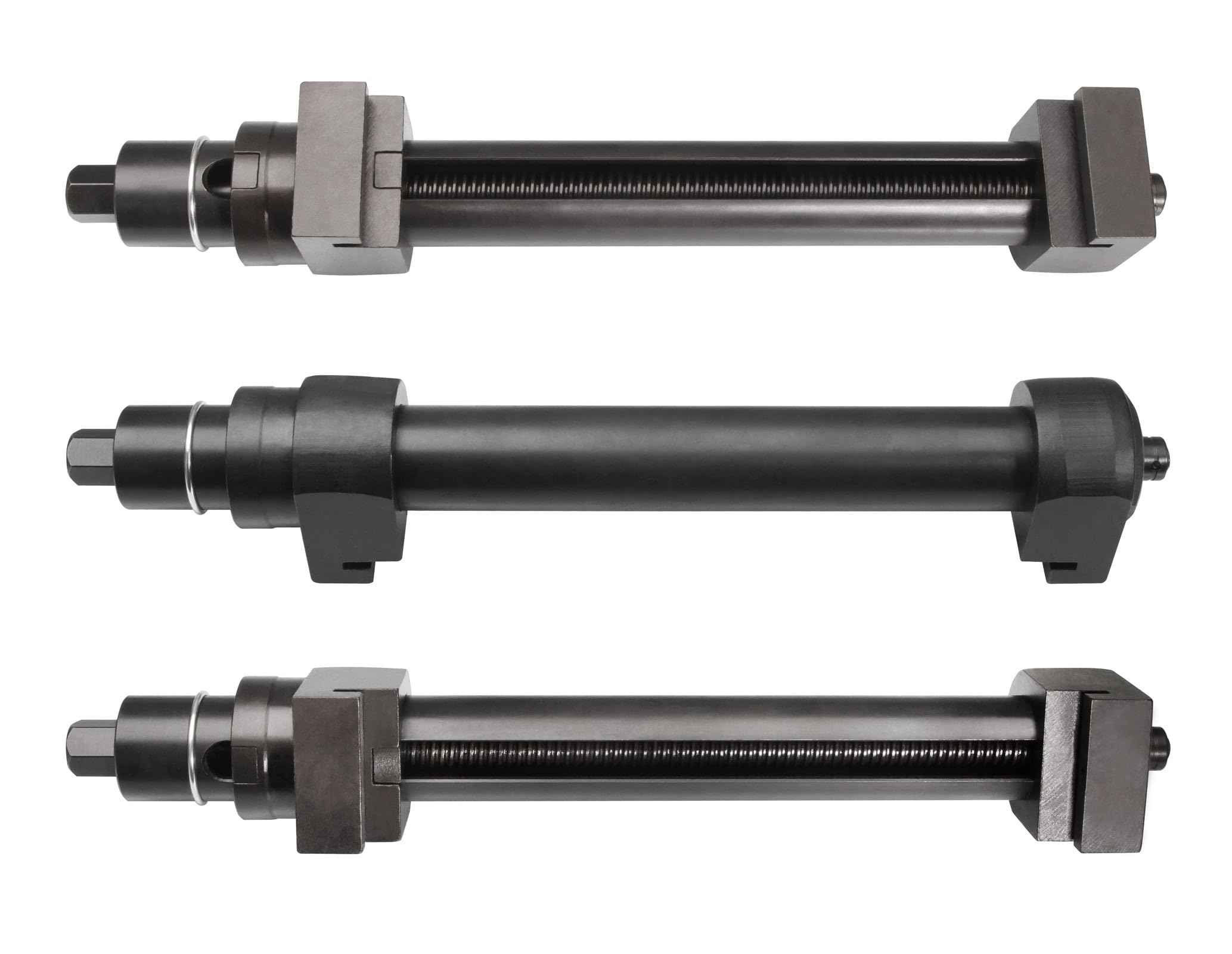 otgerlensker products Universal McPherson Federspanner – 1000 kg Spannkraft, 3-teiliges Jochset (bis 2500 kg), Sicherheits-Schutzkappen & robuste Spindel im Werkzeugkoffer