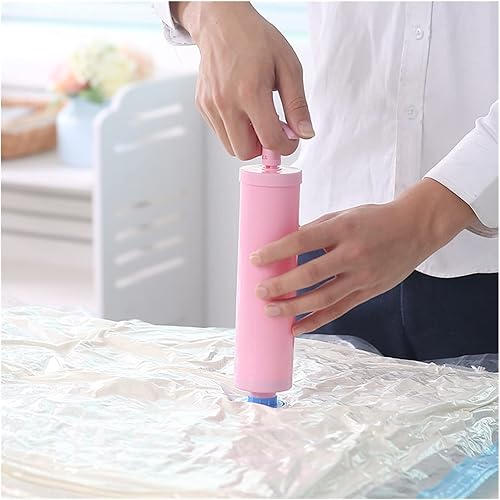 Miniatura 2 de XBWJ Vacuum Bag Durable Vacuum Storage Bags for Clothes Pillows Bedding Blanket More Space Save Compression Travel Hand Pump Seal Zipper Bags