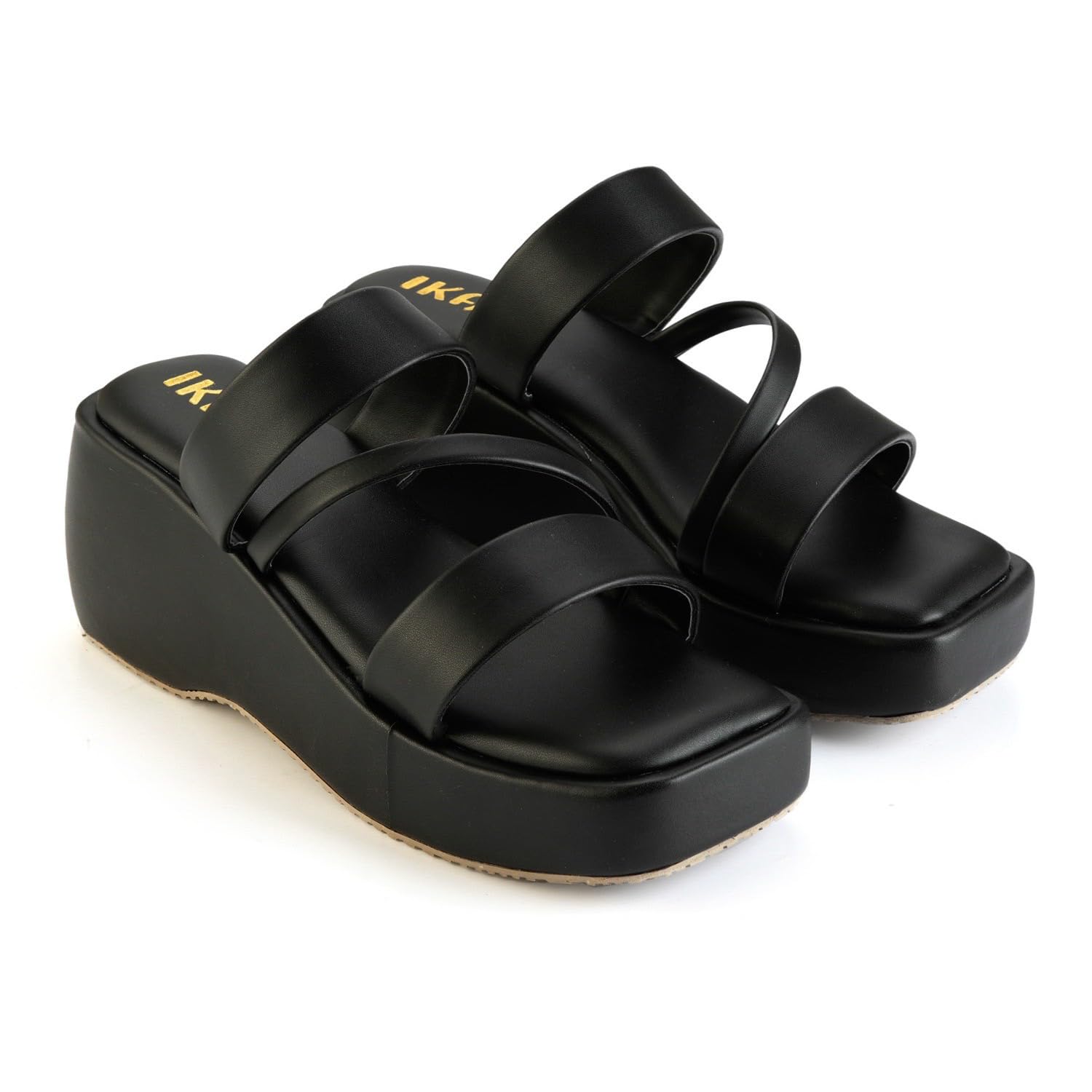 IKAGI Stylish Fashionable Casual Platform Wedges Heel Sandal For Womens And Girls (Black, 8) (B0D3QGQ7MV) Amazon Price History, Amazon Price Tracker