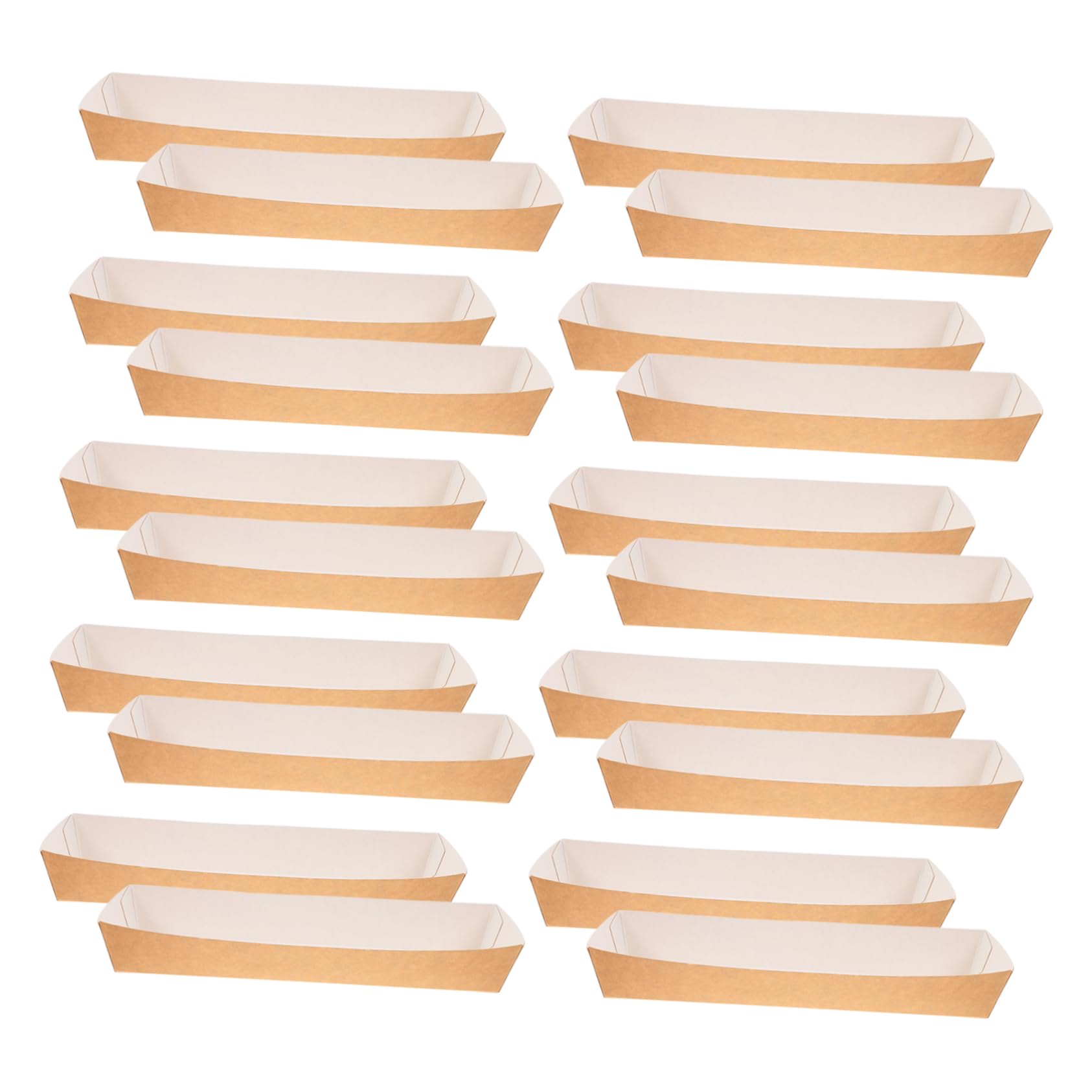 KICHOUSE 50pcs Paper Hot Dog Wrappers Greaseproof Food Trays Hamburger Cardboard Boxes Paper Burger Boxes Sandwich for Takeout Picnic Food Chinese Takeout Containers Western Dessert Picnic