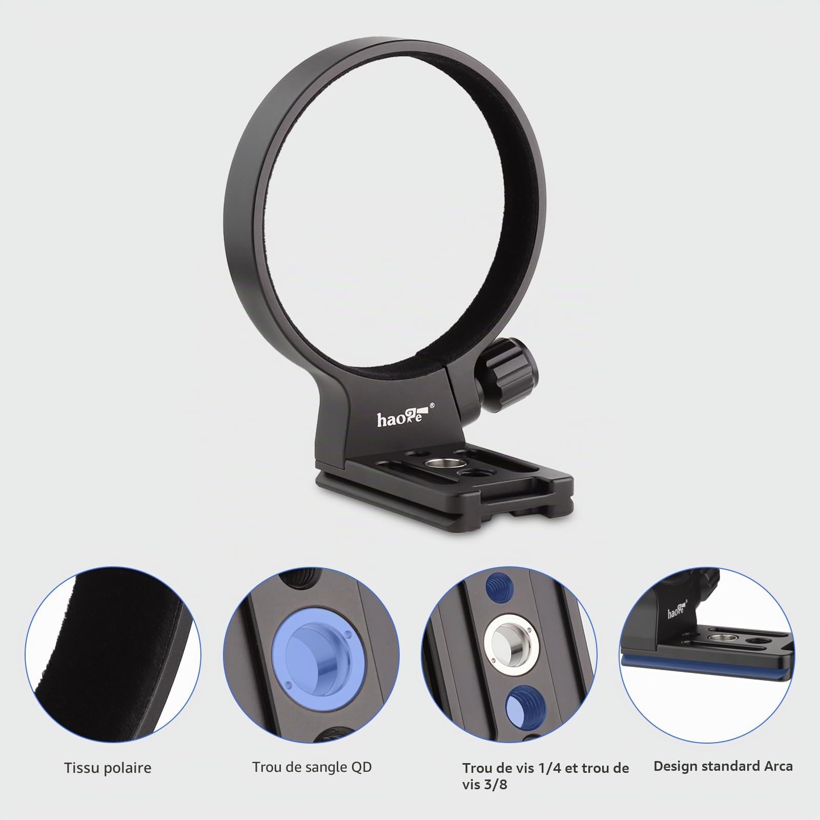 Haoge LMR-SM140-N Bague de fixation trépied pour objectif Tamron 35-150mm F/2-2.8 Di III VXD A058 pour Sony E-Mount et Sigma 100-400mm f/5-6.3 DG OS HSM Objectif pour monture Canon EF et monture Nikon