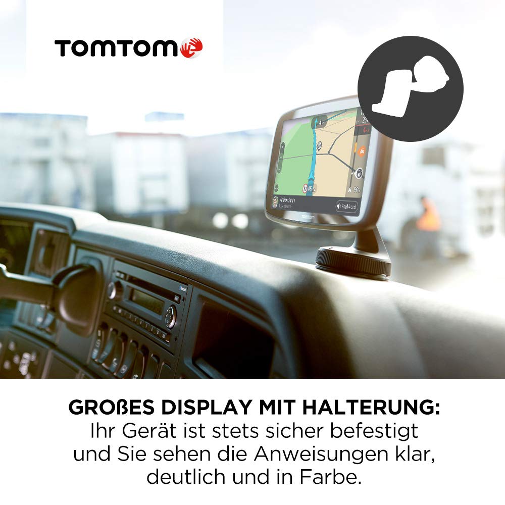 TomTom GO Professional 6250 Navigationsgerät (für LKW, Reisebusse und Transporter, 15-cm-Display, Höhen- und Gewichtsbeschränkungen, Echtzeit-Verkehrsinformationen und Lebenslang Traffic)