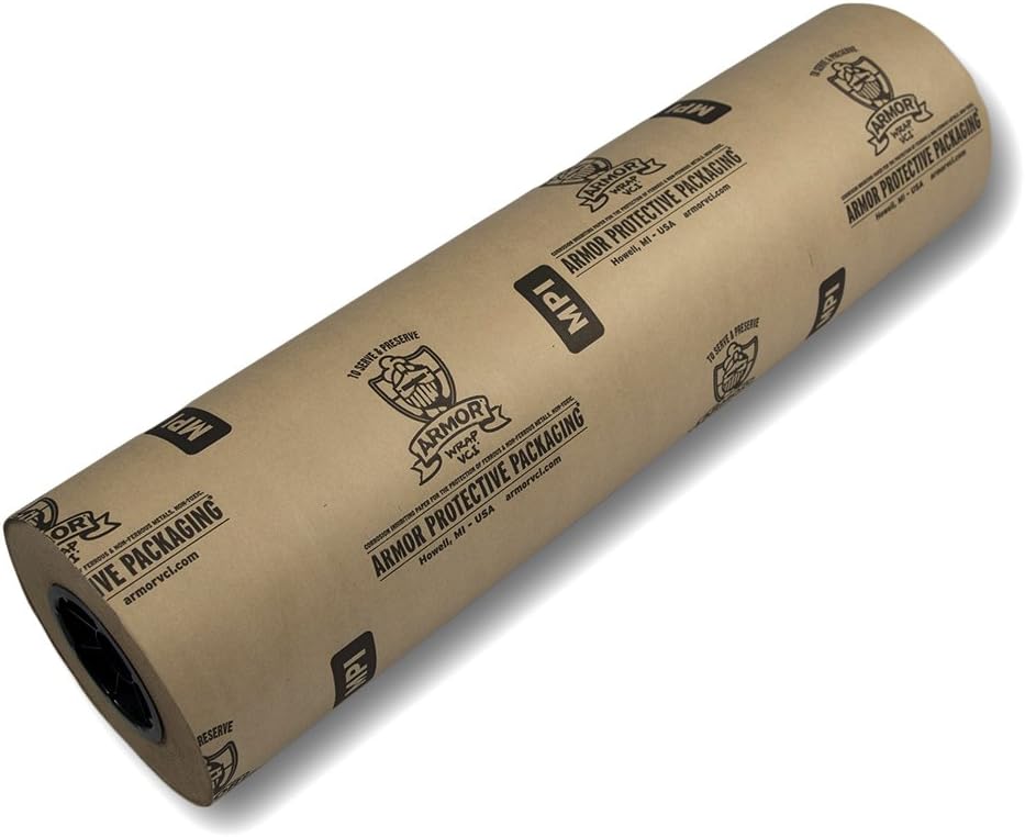 Armor Protective Packaging MPI36200 VCI Paper Prevents Rust, Corrosion Oxidation on Aluminum Brass Copper, 36" X 200 yd