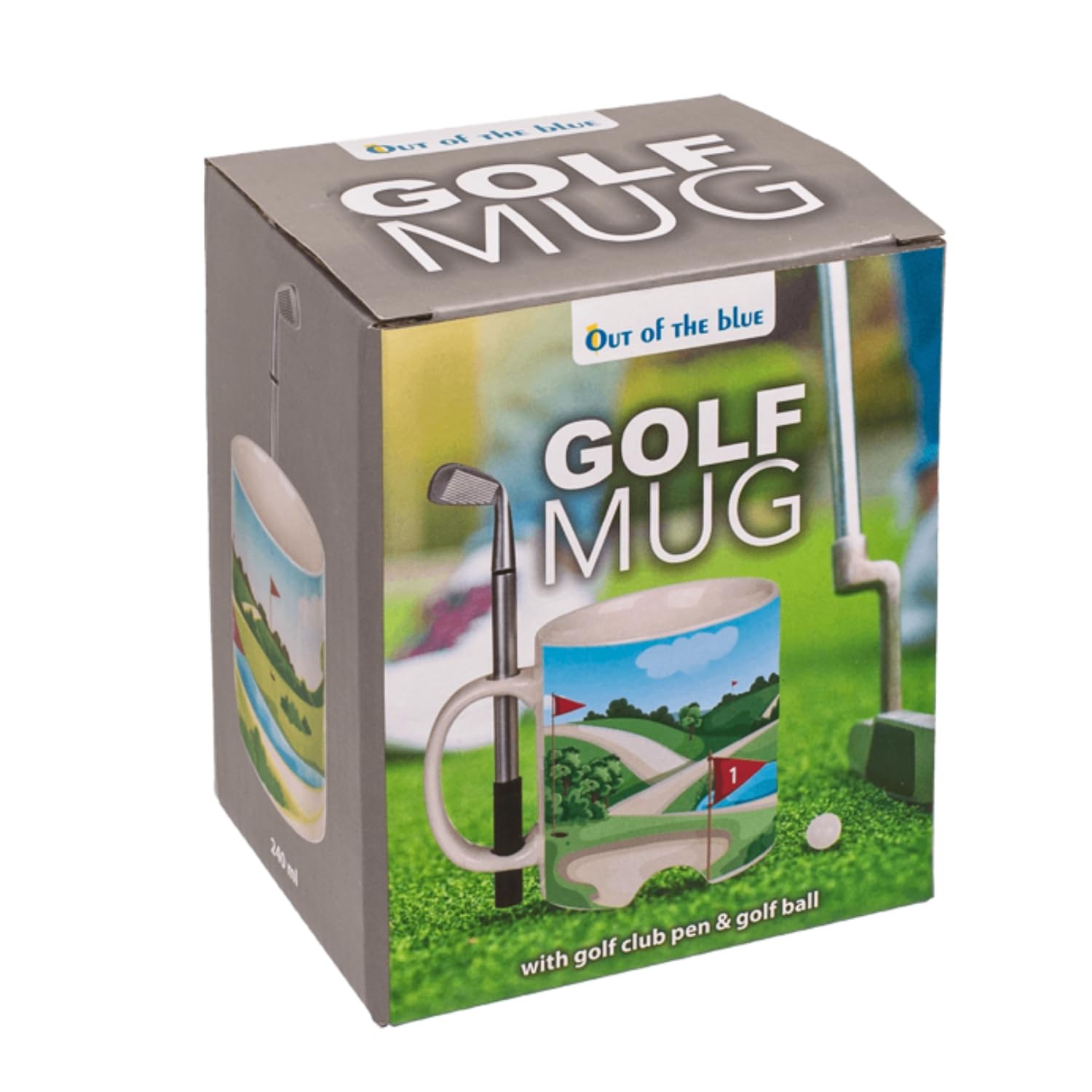 Out of the Blue Taza Golf Mug - Golf Club Pen y Pelota