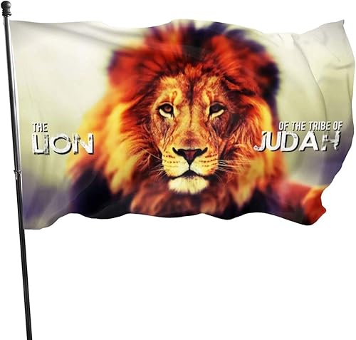 Ali Yee Bandera de León de la Tribu de Judá de 3 x 5 pies, bandera resistente a la decoloración UV para exteriores, casa, porche, decoración de