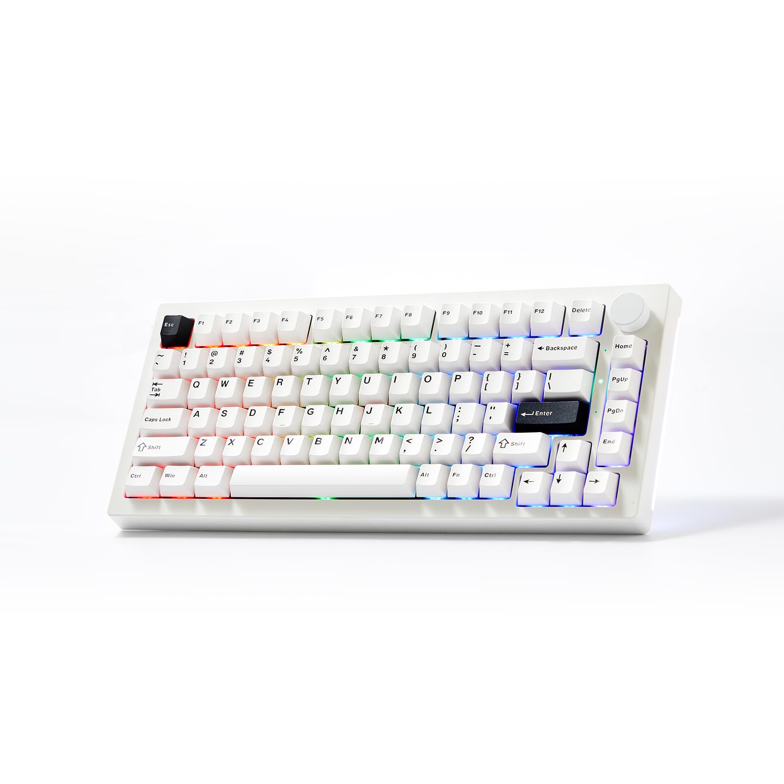 Amazon | Akko 5075 V3 ブラックオンホワイト ゲーミングキーボード 75
