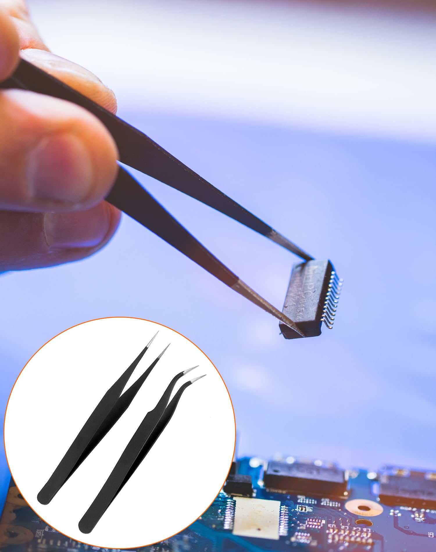 Kit Saldatore QWORK 60W - Completo Con Stagno, Pompa Dissaldante E Pinzette - Foto 4