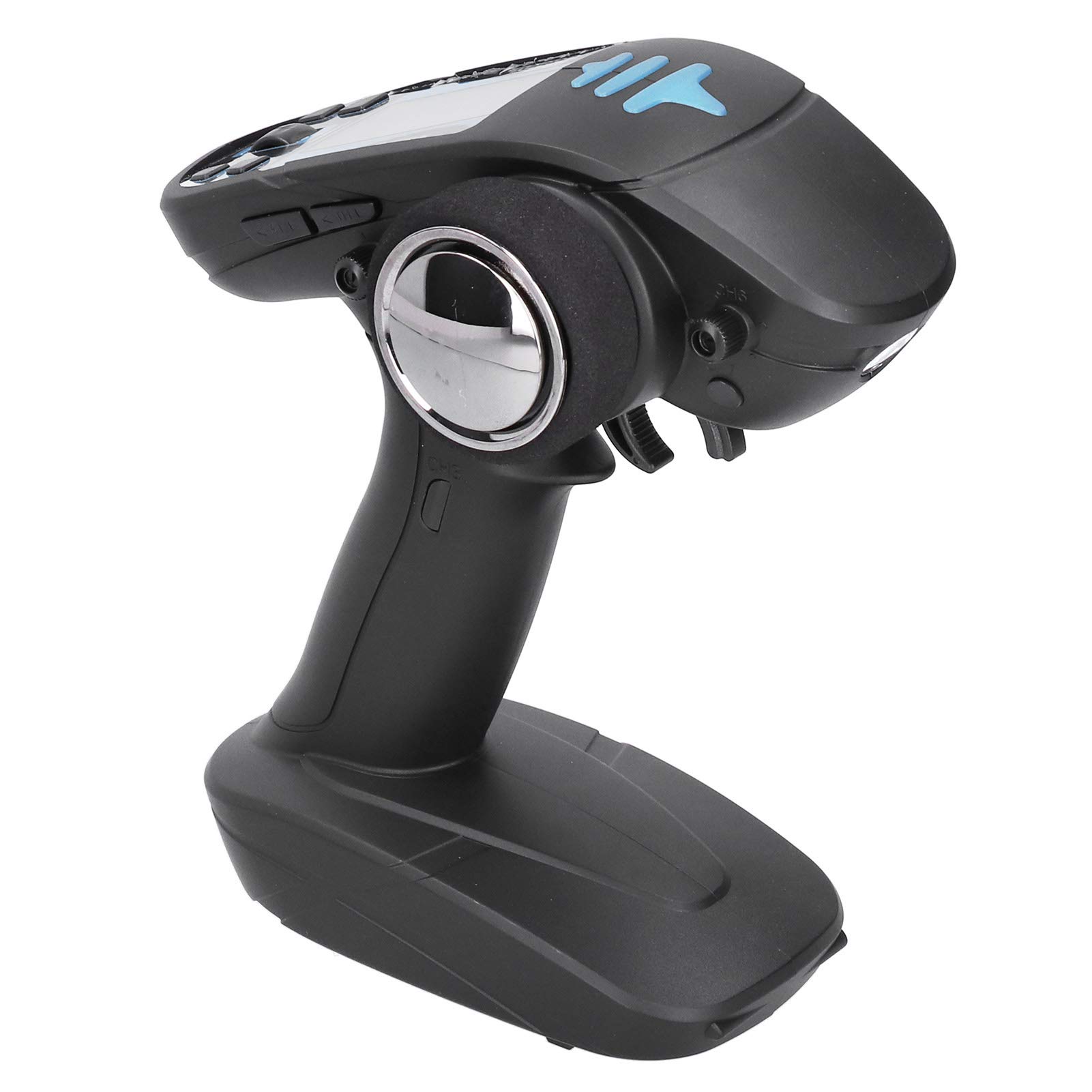 AMONIDA Transmisor de Control Remoto por Radio de 7 Canales RC 2,4G con Receptor para Coche RC Barco Control de Larga Distancia 500g Plástico 196x170x96mm