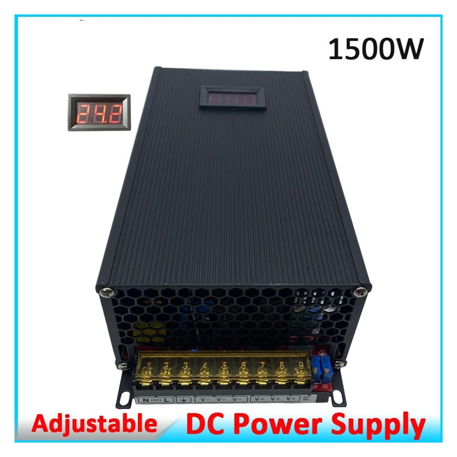 Zasilacz impulsowy 1500 W AC-DC SMPS pojedyncze wyjście 12 V 15 24 28 36 48 50 60 72 80 90 zasilacz prądu stałego Kompaktowy i lekki(14.6V)