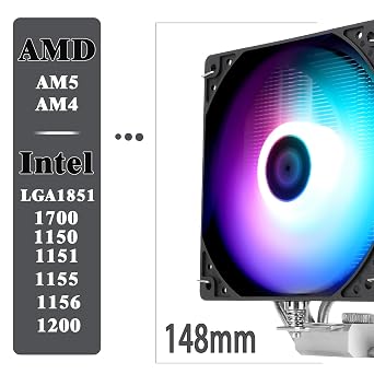 TR-Thermalright Assassin X 120R SE ARGB CPU Cooler-4 Heat Pipes, Quiet 120mm PWM Fan, for AMD AM4 AM5,Intel LGA1851/1700/115x/1200,PC Cooler