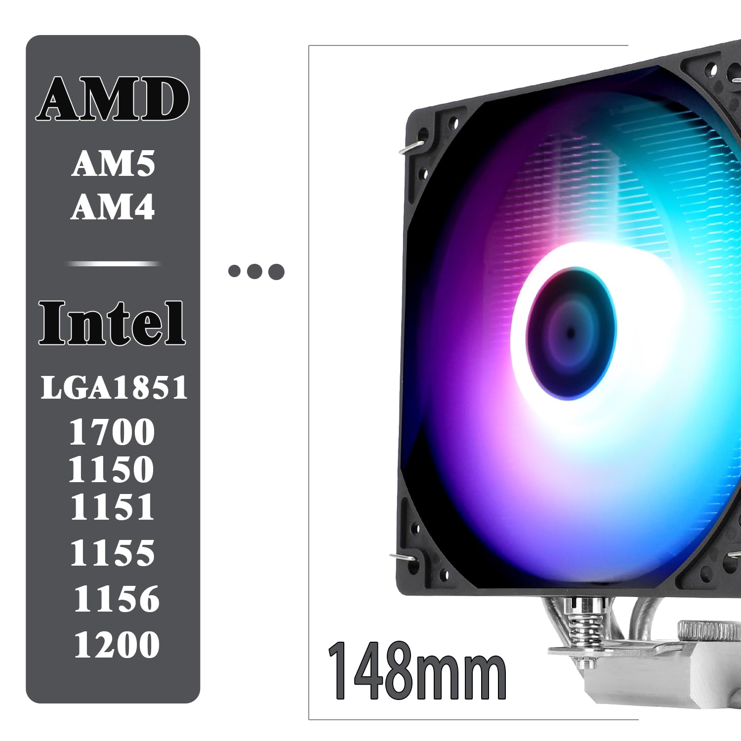 TR-Thermalright Assassin X 120R SE ARGB Refroidisseur de CPU - 4 Caloducs, Ventilateur Silencieux 120 mm, pour AMD AM4/AM5, Intel LGA1851/1700/115x/1200, Refroidisseur pour PC