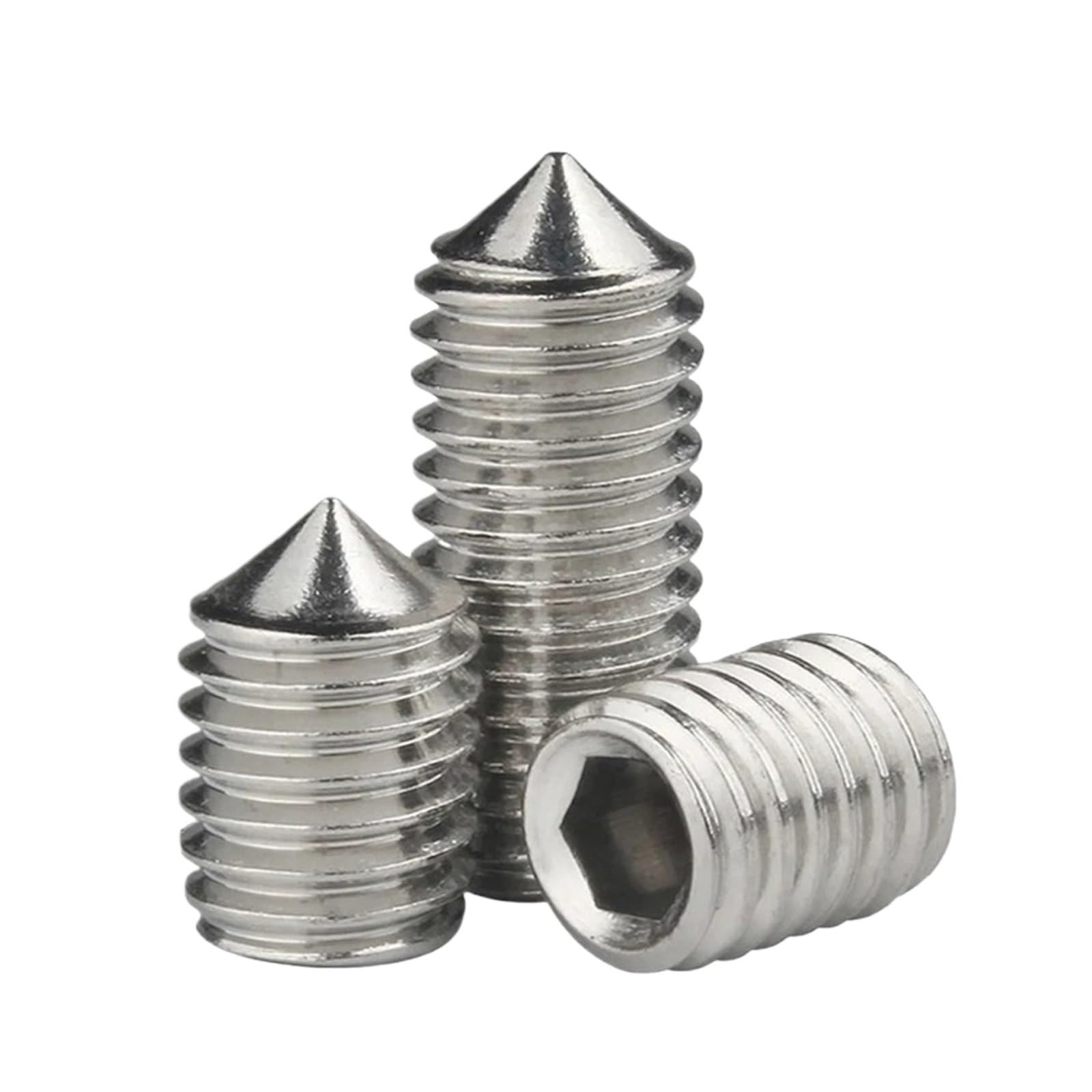Tornillos de fijación cónicos, 30 tornillos de cabeza hueca hexagonal interna de acero inoxidable 304(Silver,M8x60mm)