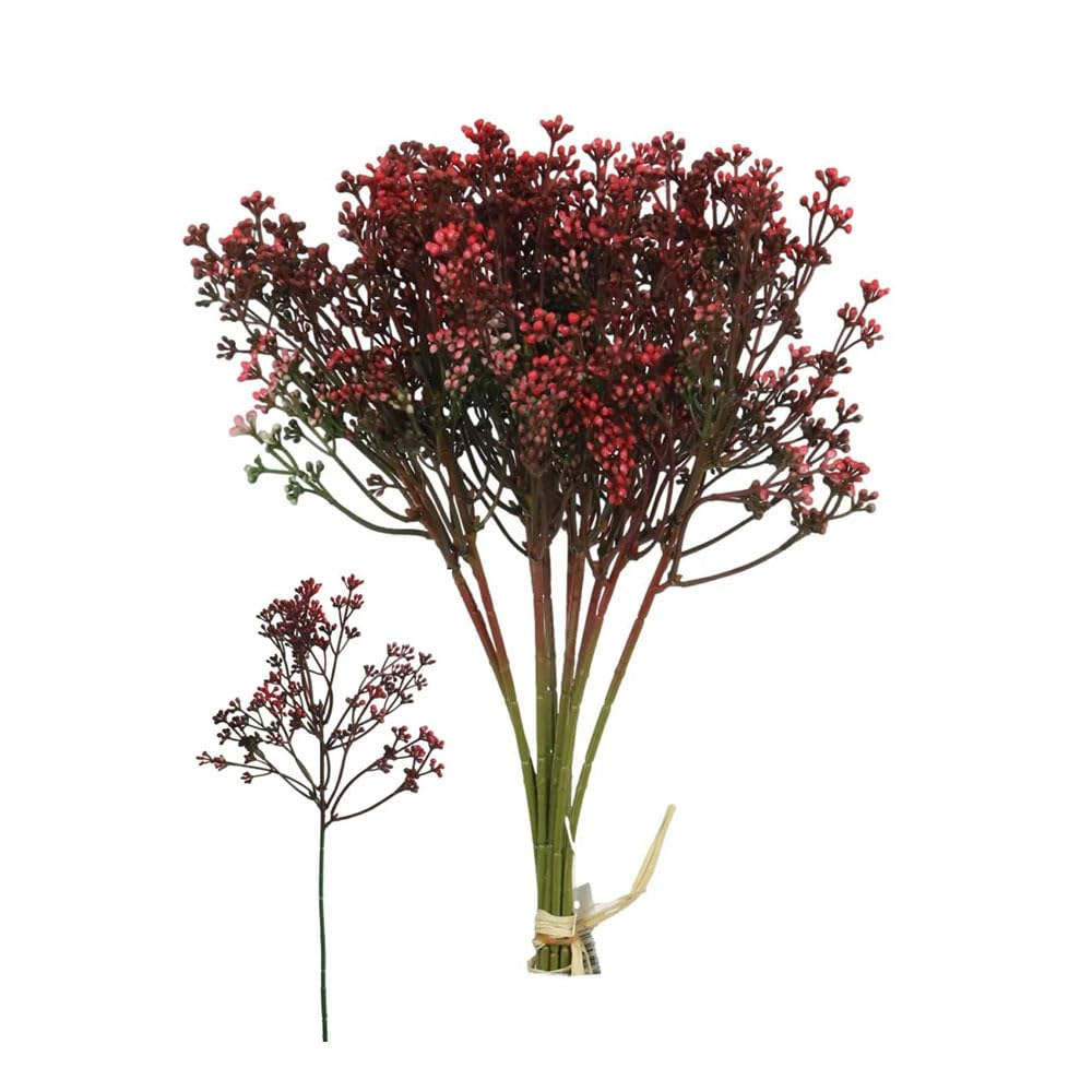 FloristryWarehouse Artificial Bud Sprig Bunch of 10 Stems 36cm/14 Inches Deep Pink