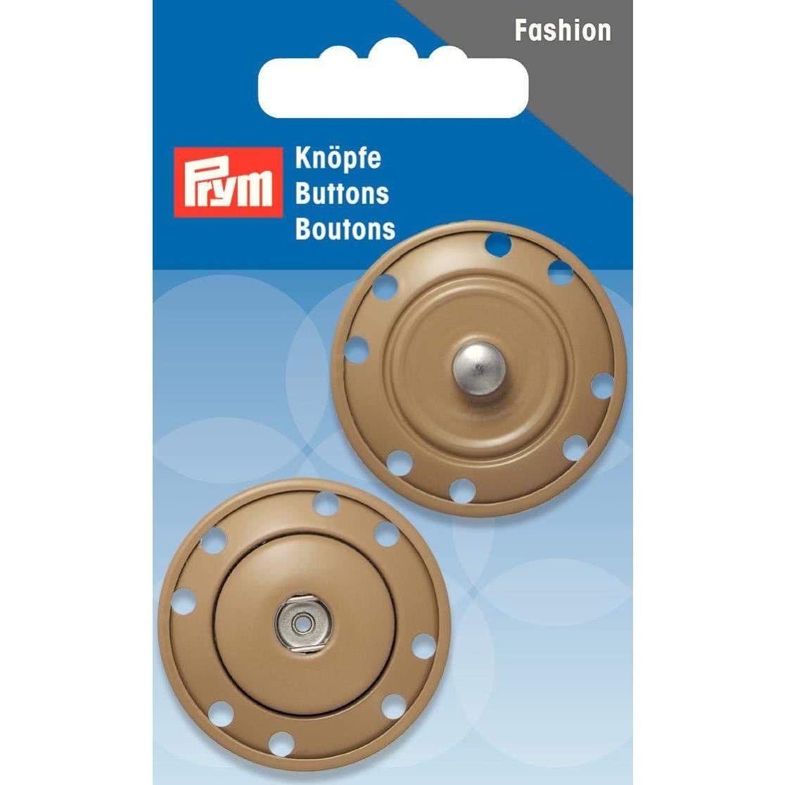 Prym 341831 Sew-On Snap Fastener 35 mm beige