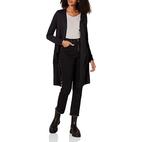 Amazon Essentials Women's Lightweight Longer Length Cardigan Sweater (Available in Plus Size)