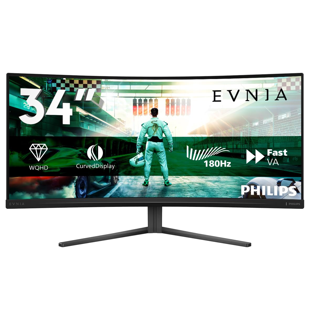 Monitor gaming curvo Philips Evnia 34M2C3500L WQHD 180 Hz - Dettaglio