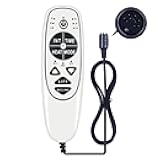 WDZP New 5 Pin Female Plug DN-34A 9 Button Recliner Remote Controller for Heat Vibration & Up/Down, 3 Vibration Mode & 3 Massage Time Option with 1 USB Charging Port Circuit Board Inside Code DN-34A