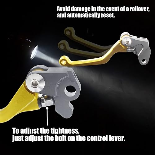Miniatura 2 de TIRGE Motocicleta CNC plegable pivote embrague freno palanca manija para RM125 RM250 RM 125 250 1996 1997 1998 1999 2000 2001 2002 2003 (l60r06)