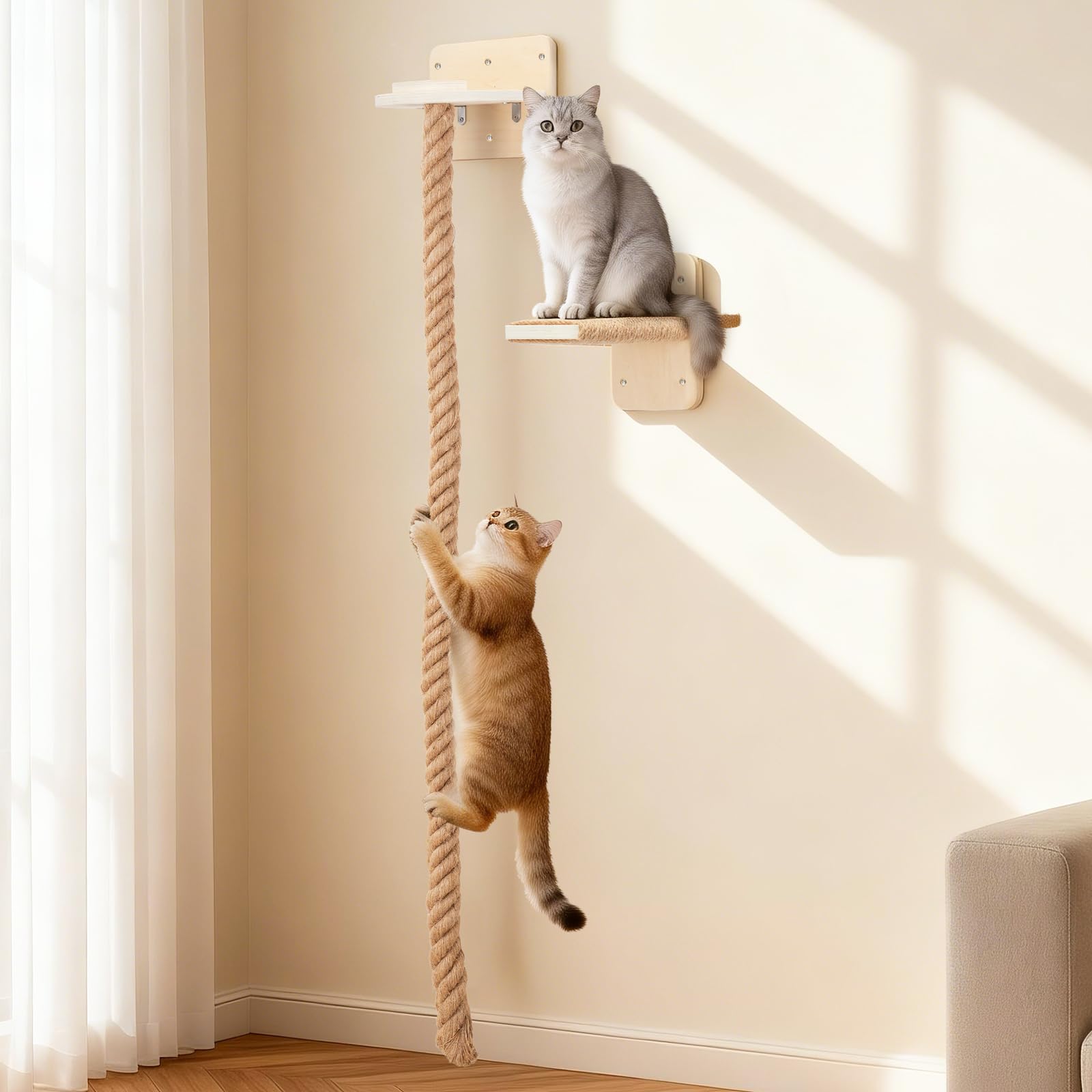 Photo 1 of Uross Cat Climbing Rope & Wall Mounted Furniture