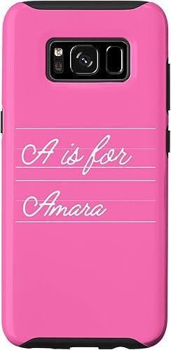 Galaxy S8 Personalized A is for Amara Name Student Kindergarten Girl Case