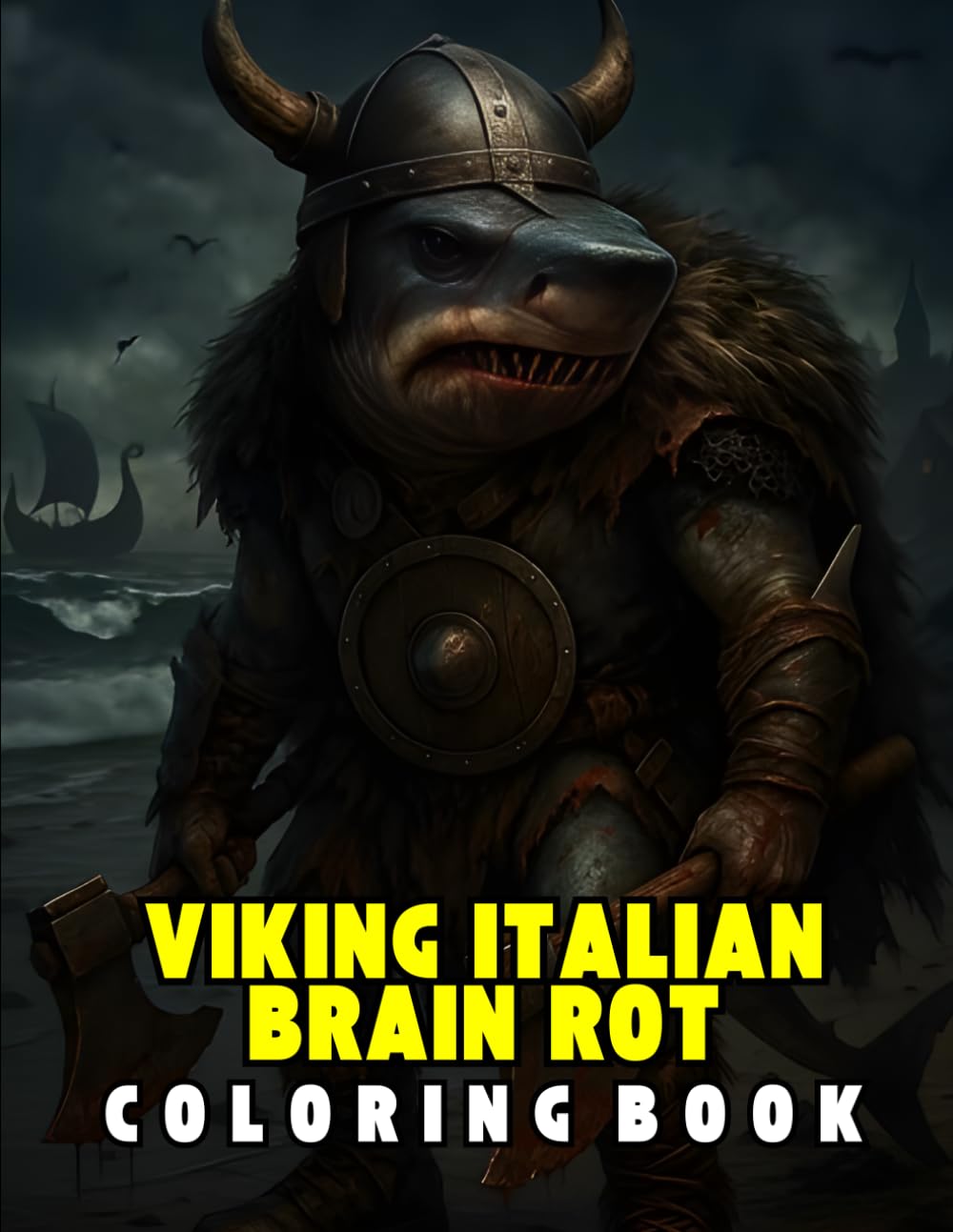 VIKING ITALIAN BRAINROT COLORING BOOK: THE FAMOUS INTERNET MEME BRAINROT ILLUSTRATIONS FOR KIDS AND ADULTS