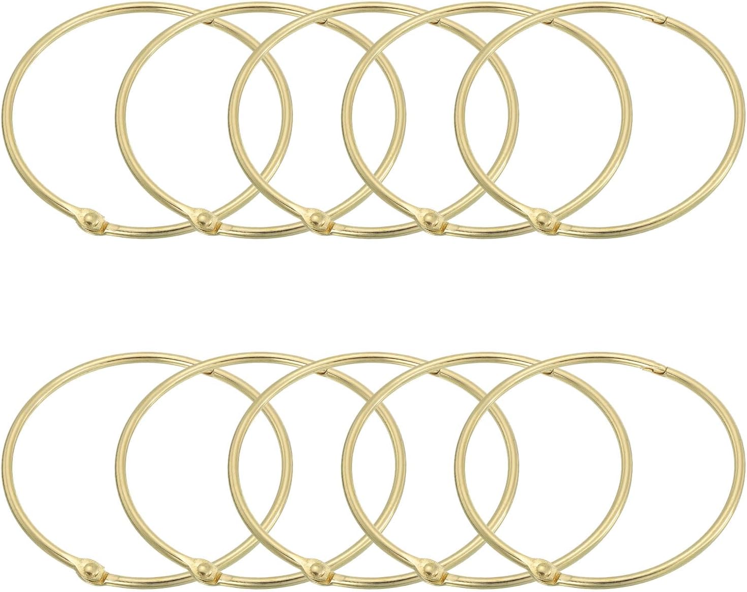 uxcell 48Pcs Shower Curtain Rings, 3 Inch Curtain Hooks Rings Rustproof Metal Round Shower Hooks Snap Joint Design for Bathroom Shower Rod, Black