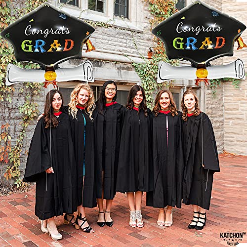 Image of Graduation Balloons Class of 2026 - Big 24 Inch, Graduation Decorations 2026 | Graduations Cap Balloons, Graduation Hat Balloons, Graduation Party Decorations 2026 | Congrats Grad Balloons, KatchOn