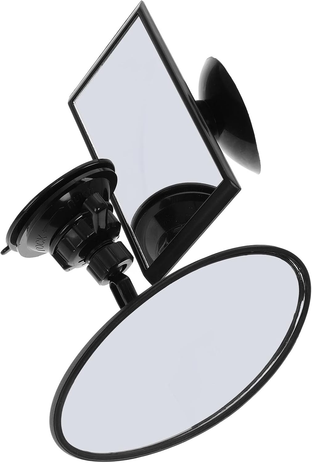 Adjustable Car Rearview Mirror for Rear-facing Car Seats with 360° Rotation, Suction and Adhesive Mount, Wide Angle Observation Mirror for Travel Safety