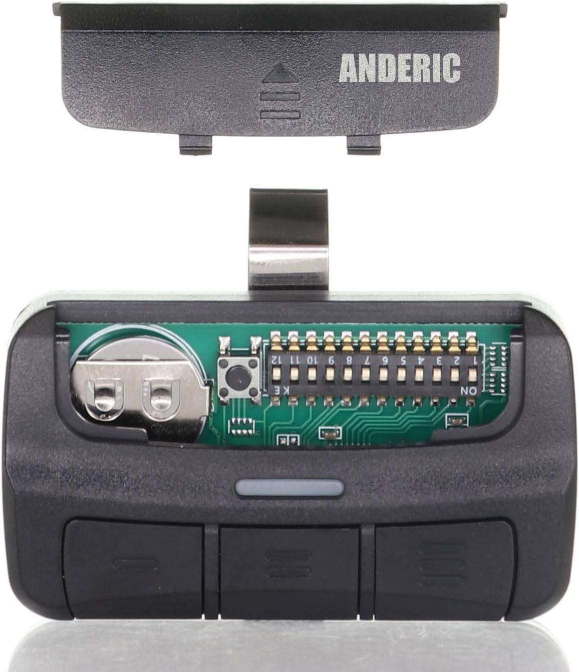 [2 Pack] Anderic 375UT Universal for Most Garage Door Opener Remote, Replacement for Learn Key/DIP Multicode Linear 3089 MCT-11 LDO50 Genie ACSCTG Type 371LM 373LM 375UT 971LM 973LM 893MAX KLIK1U