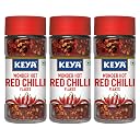 Keya Red Chilli Flakes | Dry Red Chilli Flakes Seasonings | Aromatic Spicy Dried Pizza Pasta Seasoning | Zero added Colours, Fillers, Additives & Preservatives | 100% Natural | 40gm | Pack of 3 gallery image