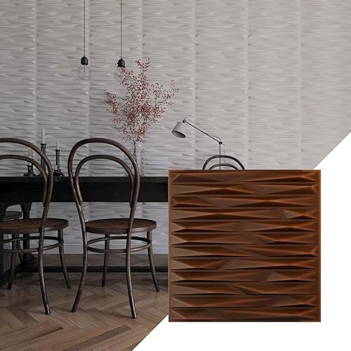 Ekena Millwork Enterprise EnduraWall - Panel de pared decorativo 3D de 19 58 pulgadas de ancho x 19 58 pulgadas de alto, óxido metálico envejecido