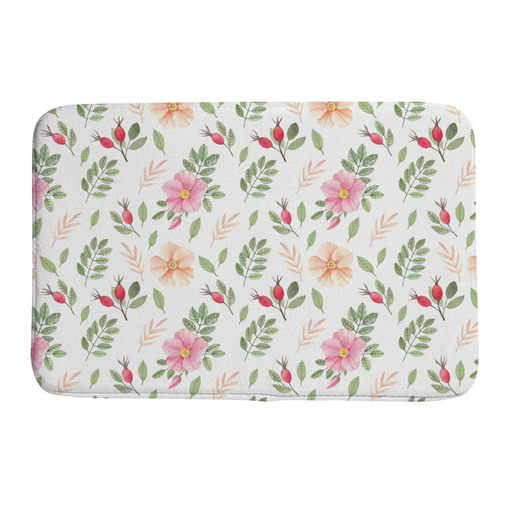 Tapis de bain antidérapant absorbant l'eau en velours lavable 59x39 cm