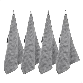 watchget Microfiber Cleaning Cloth,Barista Micro Cloth 4 Pack Grey | Barista Towels Espresso Towel Espresso Machine Cloths,Steam Wand Cloth,Kitchen Cleaning Cloth Waffle Weave(12"x12")