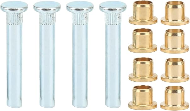 Door Hinge Pin Bushing Kit, Hinge Pin Set with Bushing, Metal Replacement for Nissan Navara D22 Frontier UTE Pickup Truck 1997-2005