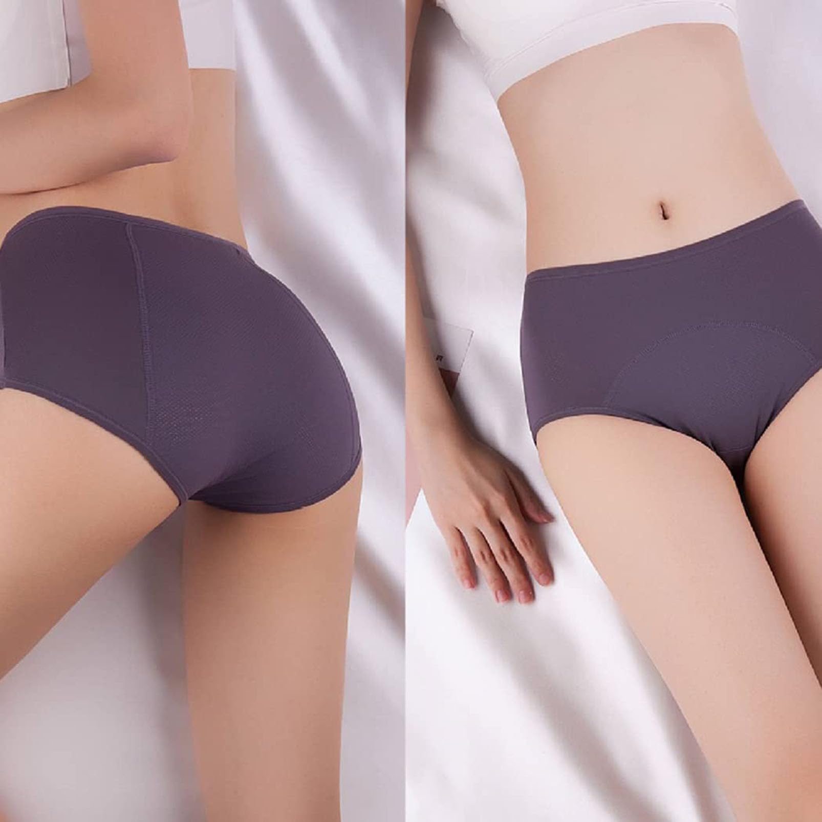 Braguitas A Prueba de Fugas, Braguitas de algodón Menstrual a Prueba de Fugas, Ropa Interior de Algodón para Incontinencia Urinaria, Paquete de 8