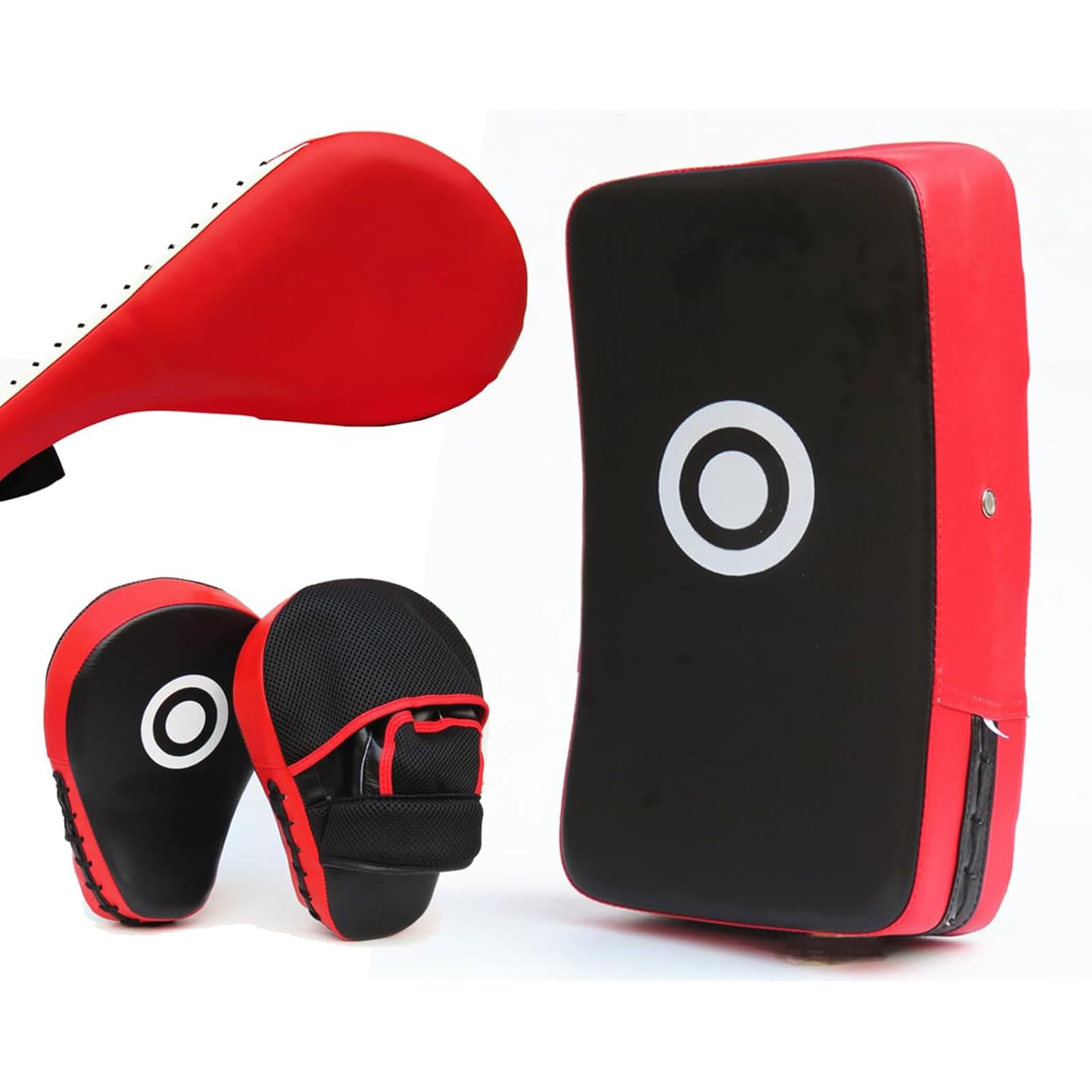 Boxeo Set Schlagpolster Paos y Manoplas de PU Cuero para Kickboxing Muay Thai MMA