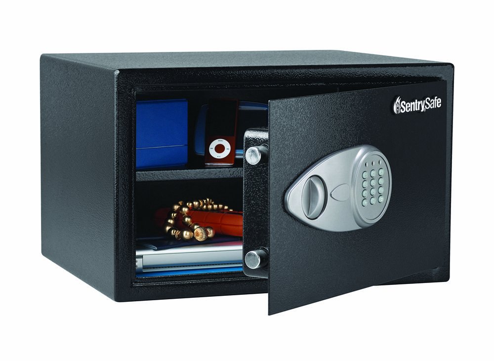 Sentry Group X125 Electronic Safe w/Lock/Key, 17-Inch x14-3/4-Inch x10-3/5-Inch, Black