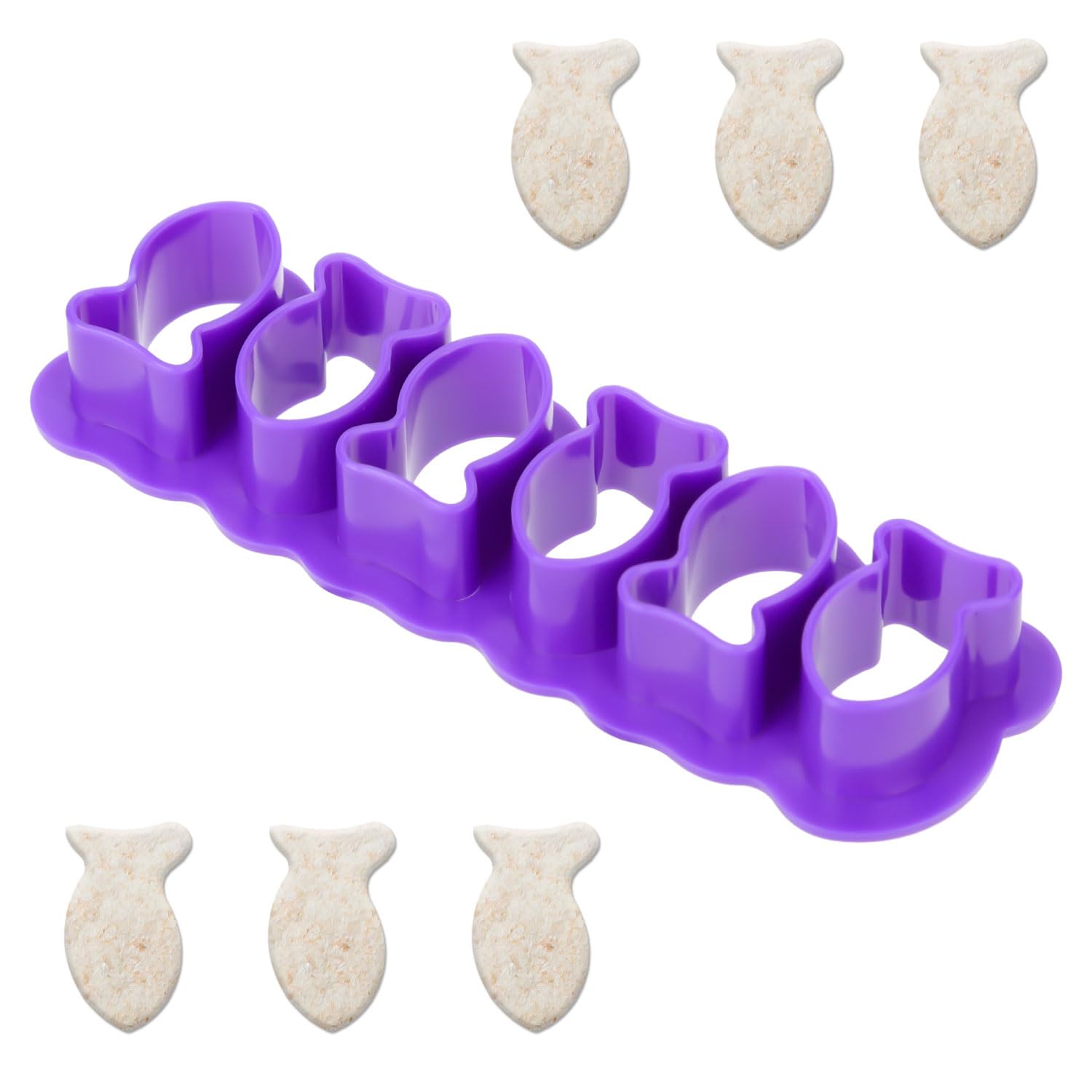 XIHIRCD Mini Goldfish Cookie Cutter Set, 6 Fishes Plastic Goldfish Cracker Cutter Tool Fish Shaped Treats Baking Mold for Biscuit Chocolate Fondant Kitchen Gadgets