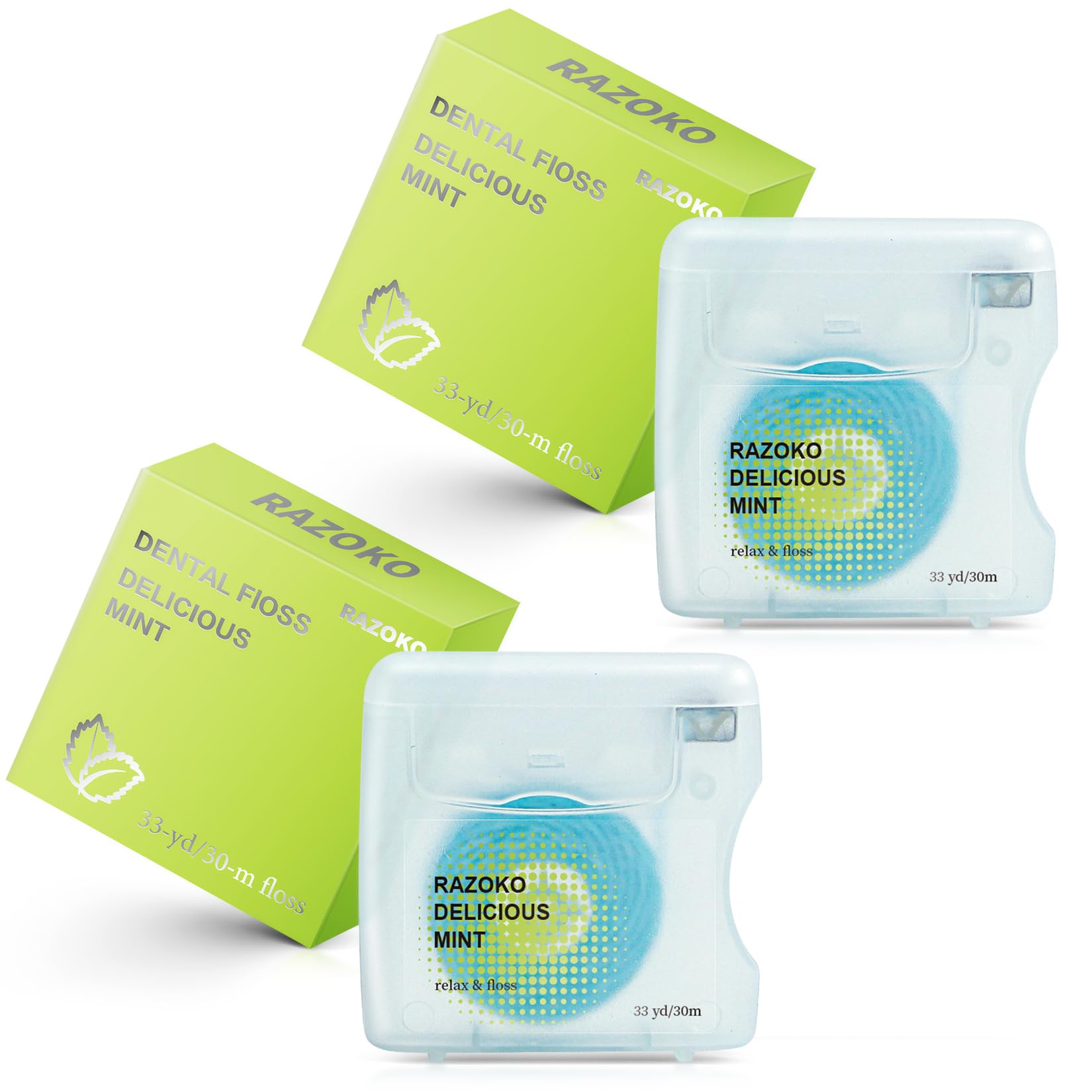 Amazon.com : RAZOKO Coconut Oil Infused Woven Dental Floss, Vegan