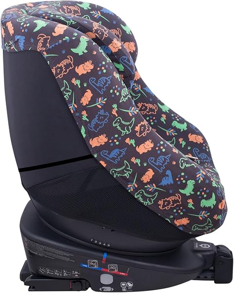 JYOKO Kids Funda de algodón Compatible con Joie Spin 360 y Nuna Rebl (Happy Dino) - 4
