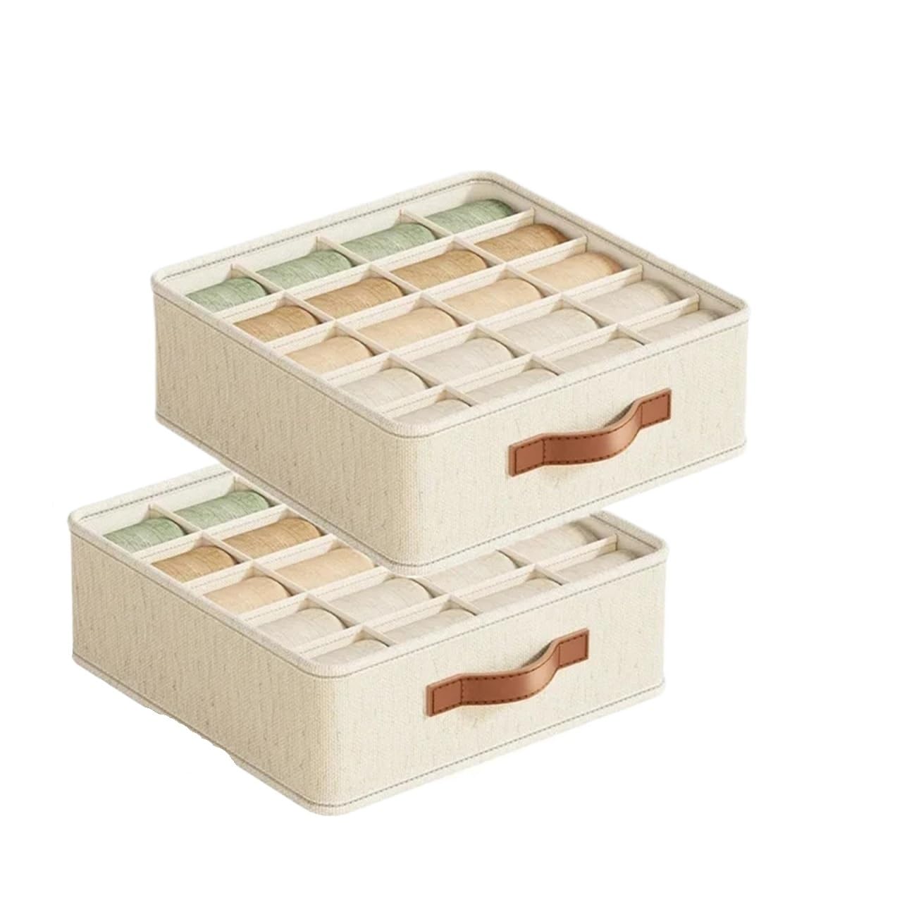 DFGRGRV Drawer Organiser 20/6/7Grids Cation PP Sock Bra Pants Simplicity Organizers Of Cabinets And Drawers Home Sorting Boxes Storage Organizer Box(20 grids-2pcs)