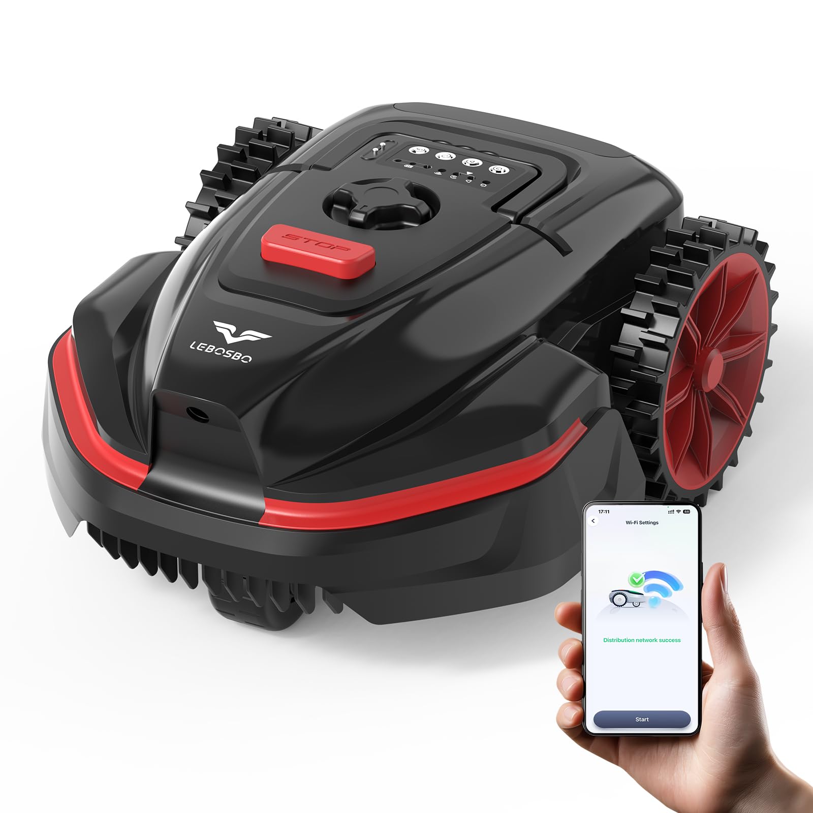 V3 Mähroboter ohne Begrenzungskabel, KI-Visionsnavigation, 150+ Hinderniserkennung, App-Steuerung, bürstenloser Motor, 50 dB, Magnetstreifen, für kleine Ebene Gärten