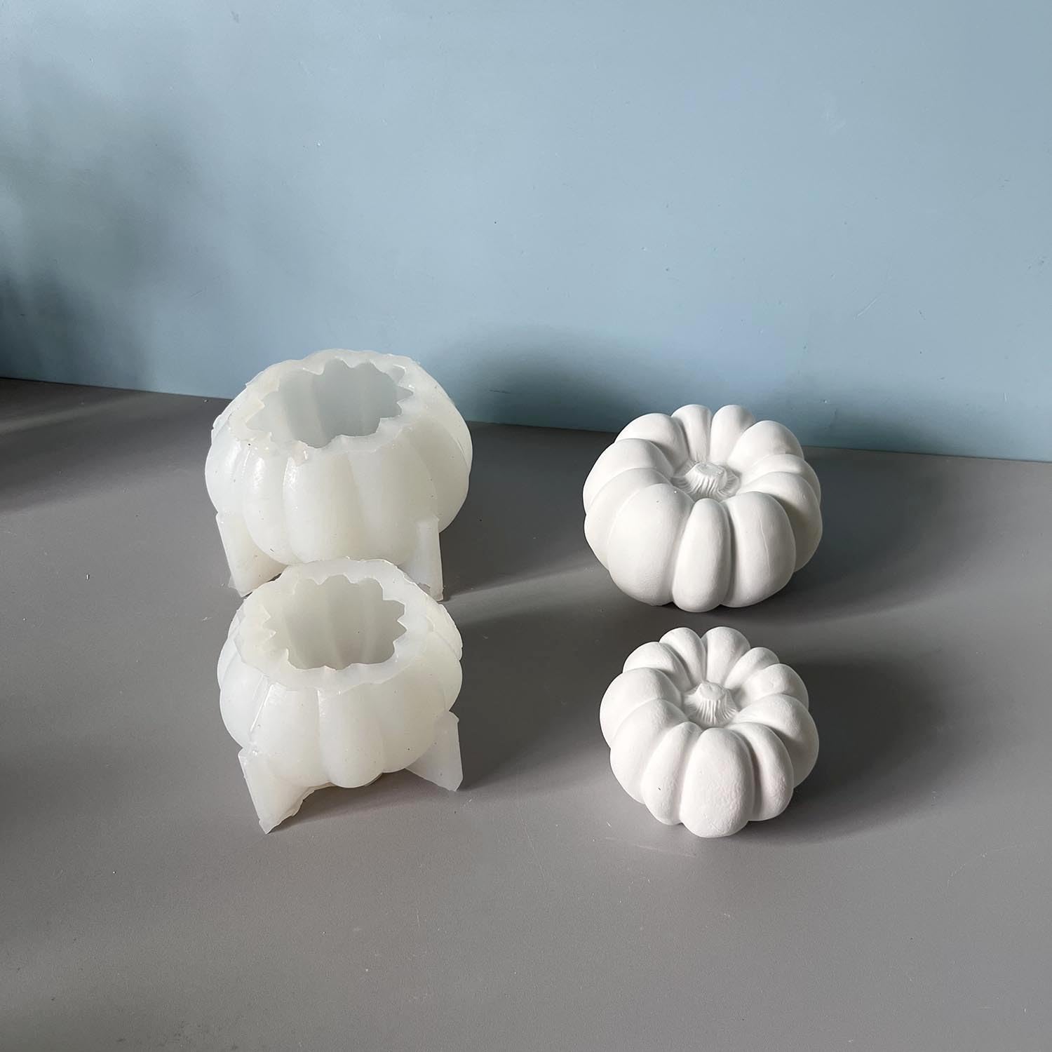 4-teilige Silikonformen Für Halloween Kürbis - Gießformen Für DIY Deko Mit LED