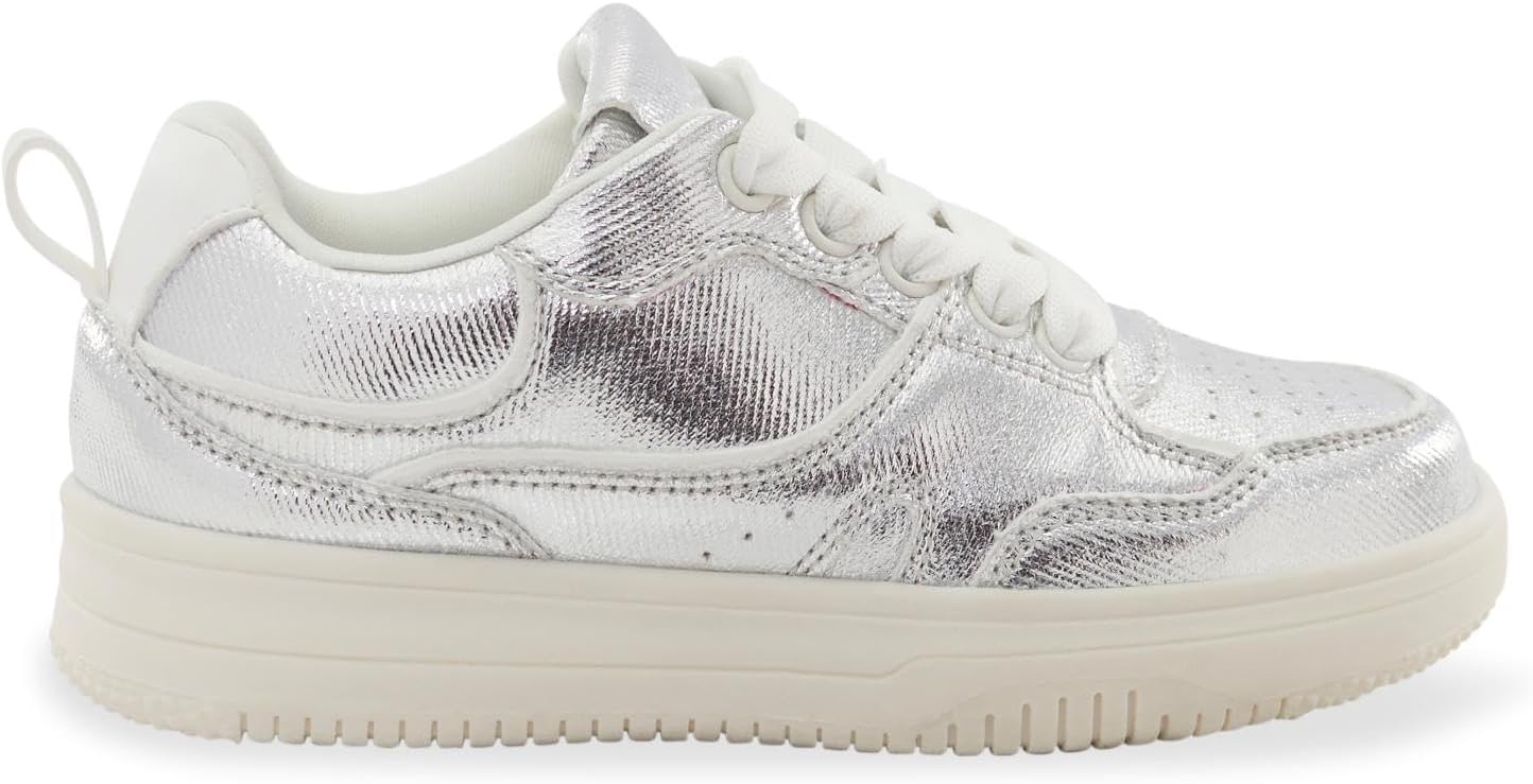 BCBG Girls Girls Shiloh Sneaker, Silver, 5 Big Kid - Image 9