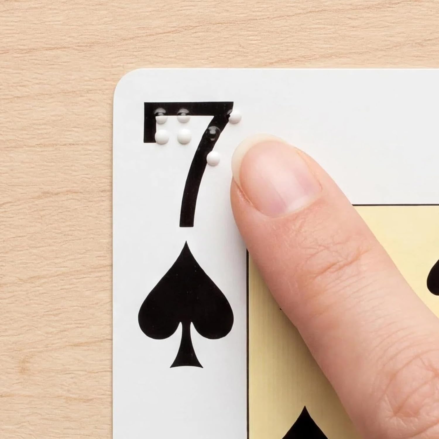 Braille Playing Cards for Visually Impaired, Large Print Tactile deck Card | 2.5x3.5 Inch Braille Playing Cards, Braille Learning Poker Game for Blind Adults, Great Family Entertainment Gift