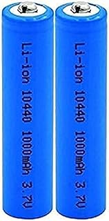 Aa Lithium Batteries 3.7v Volt 1000mah 10440 Lithium Ion Lithium Li-Ion Batteries Replacement Cells for Electric Shavers,2pcs