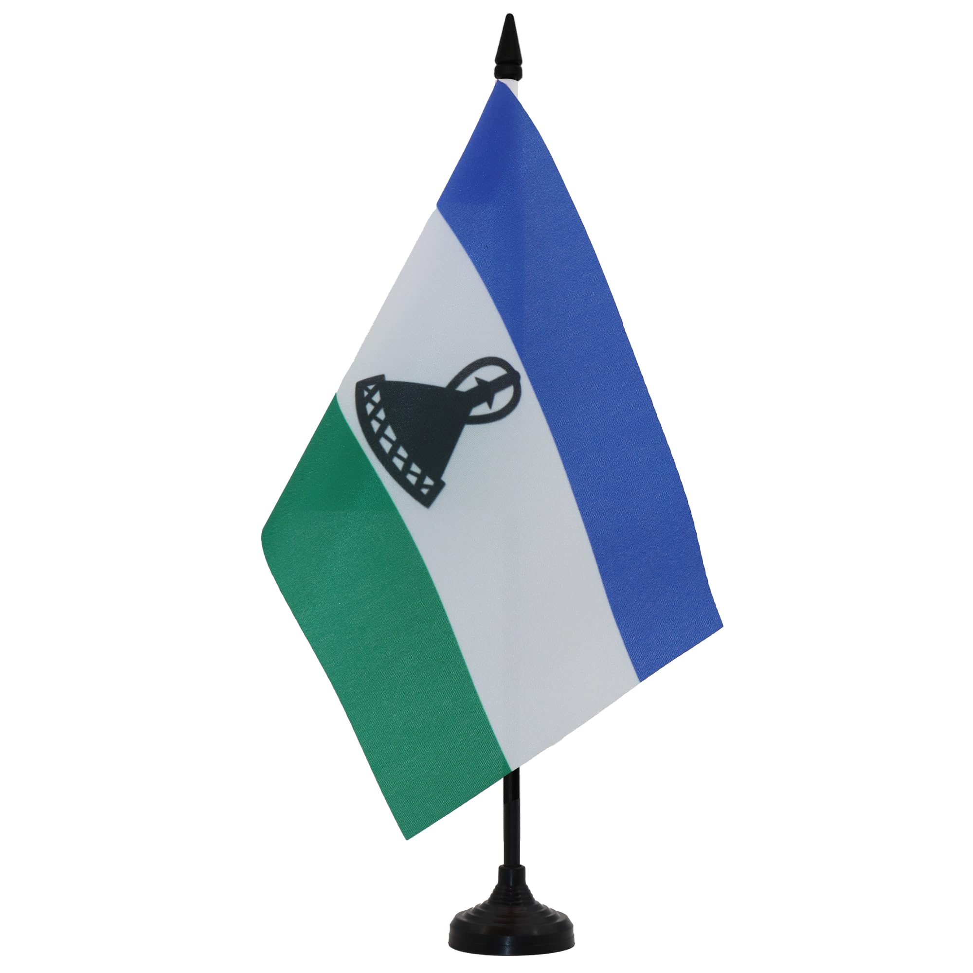 AZ FLAG Lesotho Table Flag 6x8 in 100D Polyester Plastic Base